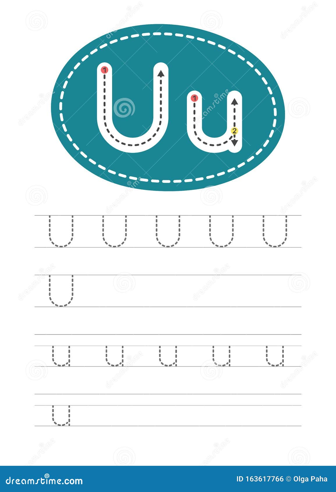 Write a letter U and u stock vector. Illustration of background
