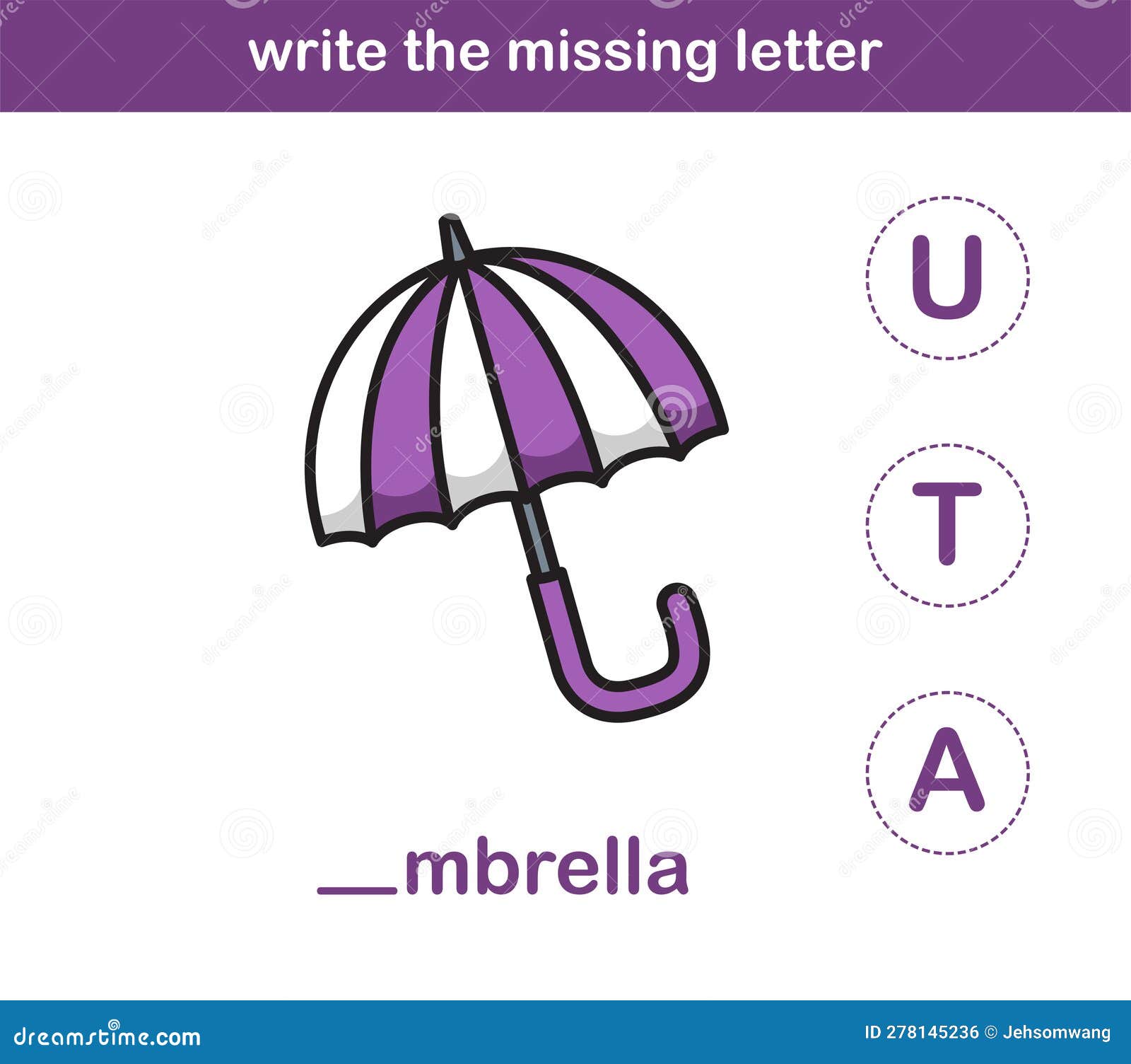 Write the Missing Letter,illustration Stock Vector - Illustration of ...