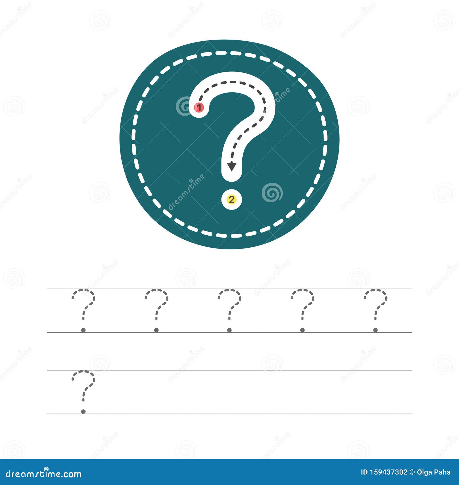 Write a question mark 23 stock vector. Illustration of educational