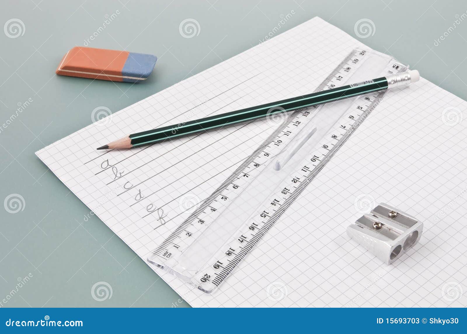 Write Training Supplies on a White Paper Stock Image Image of learn
