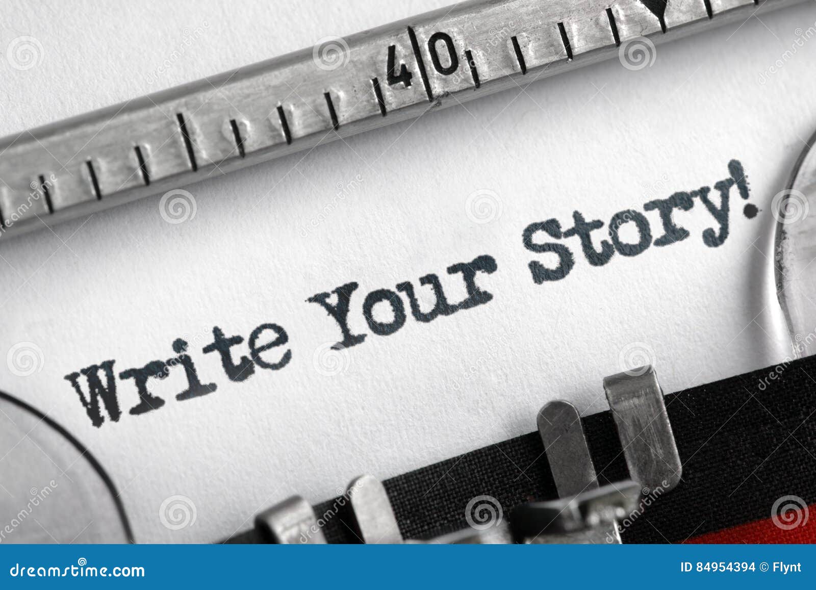 write your story written on typewriter