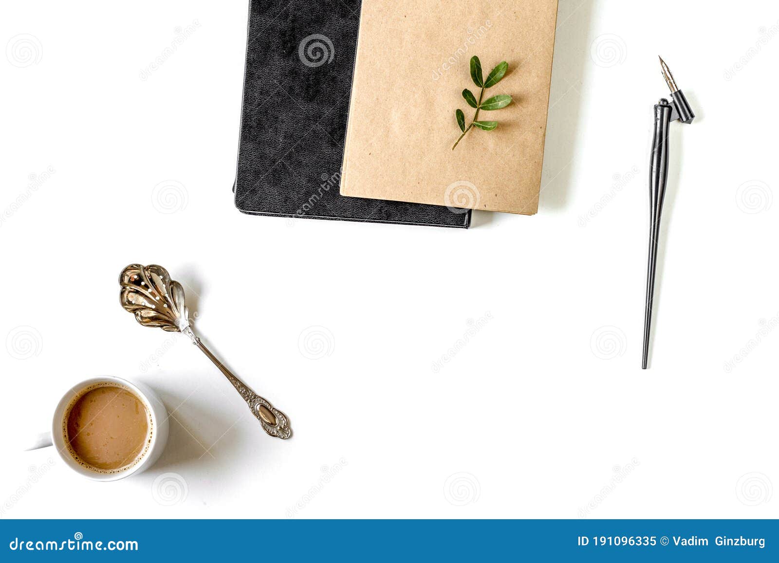 Download Writer Workplace With Tools On White Background Top View ...