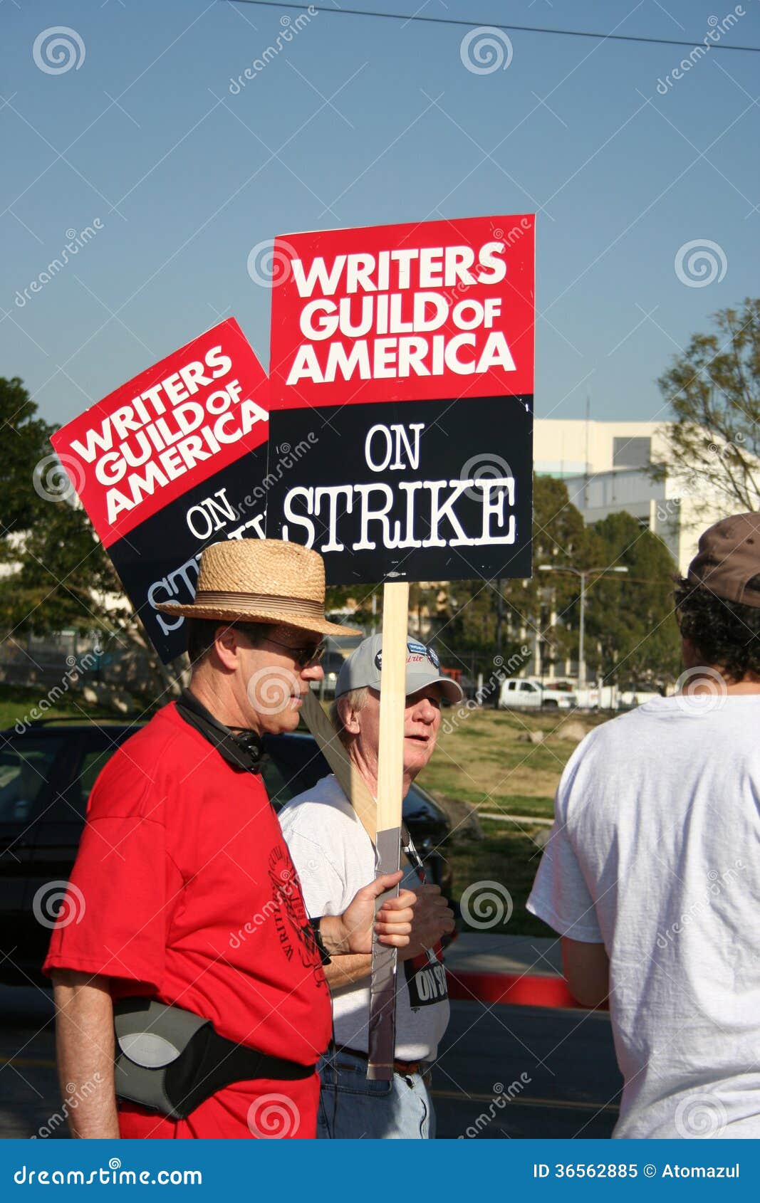 Writers Guild of America Strike 2008 M Editorial Image - Image of