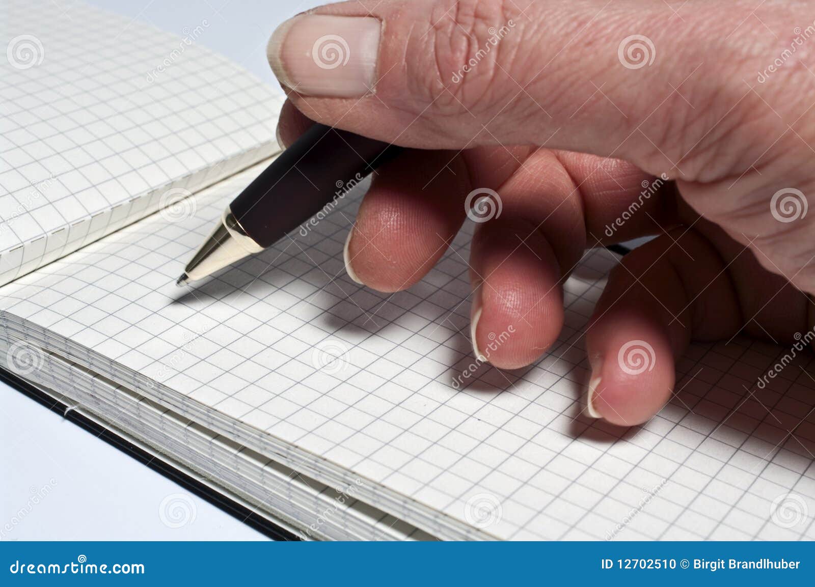 Writing with a Ballpoint Pen Stock Photo - Image of note, notice: 12702510