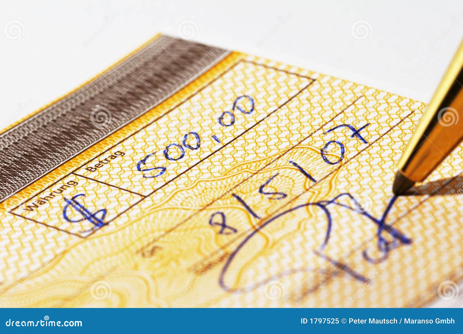 Writing a bank check stock image. Image of financial, amount 1797525