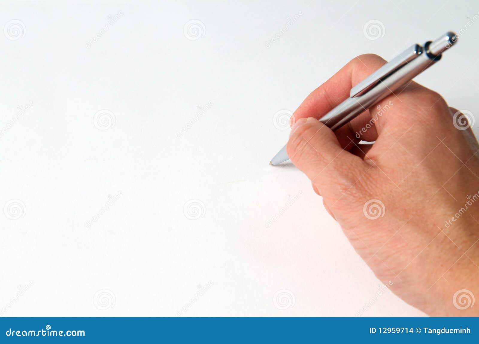 Writing on blank paper stock photo. Image of blank, empty - 12959714