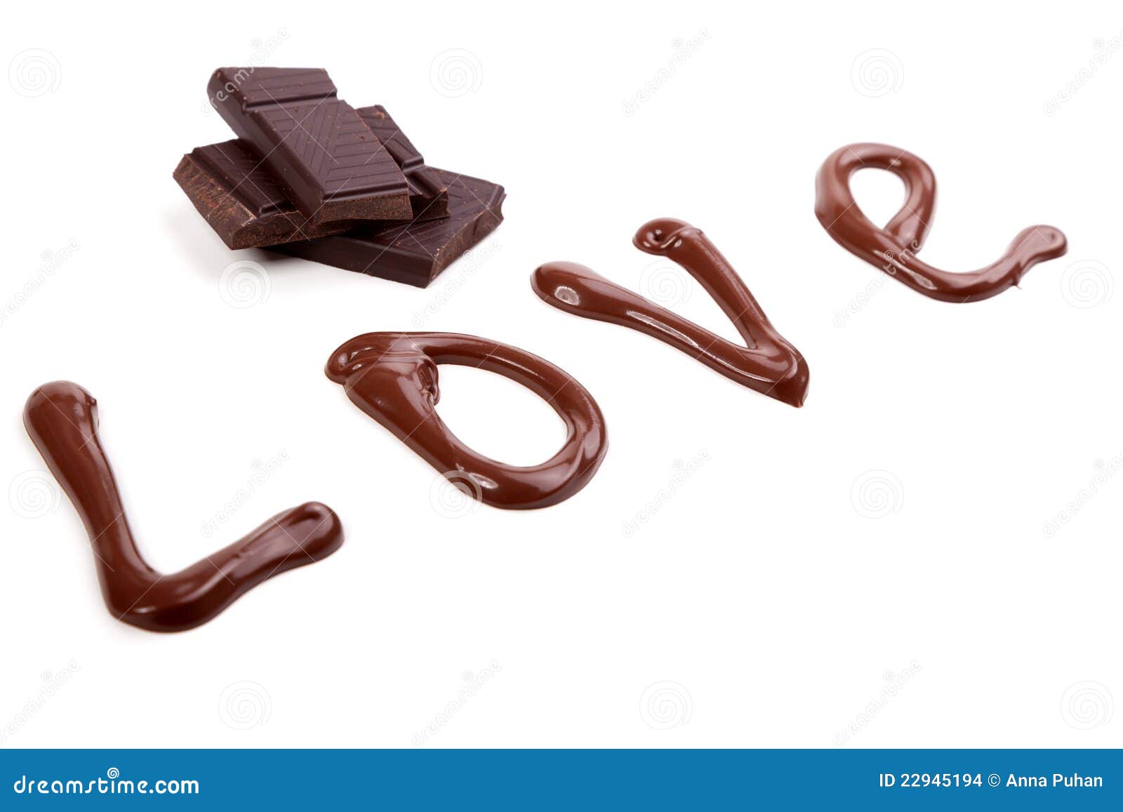 Writing with Chocolate Love Stock Photo Image of decoration, love