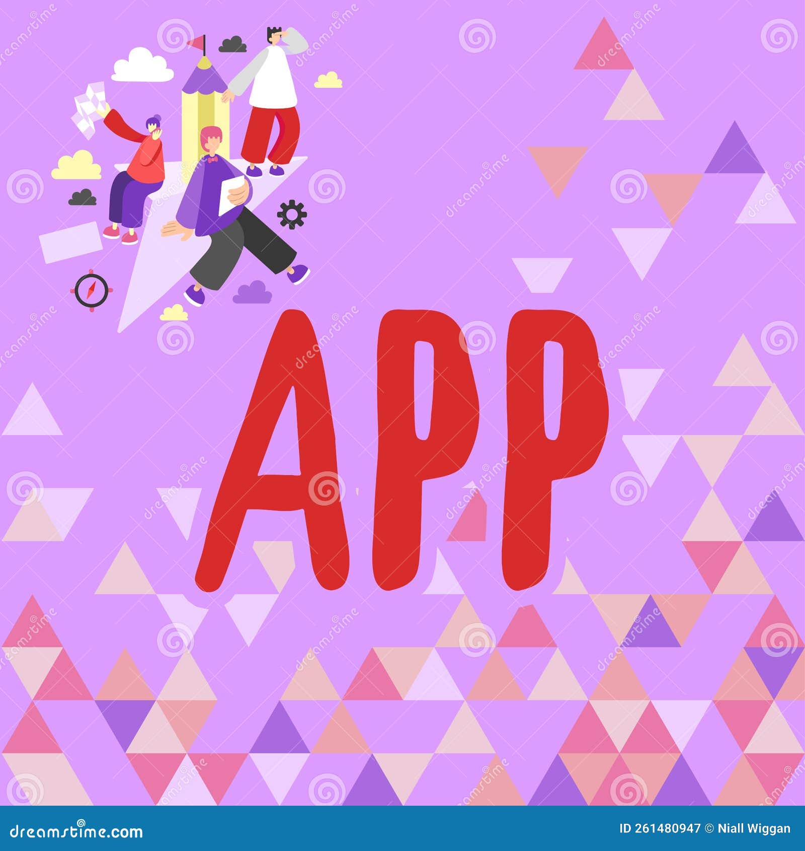 Writing Displaying Text App. Word Written on Computer or Software Application Designed To Run on