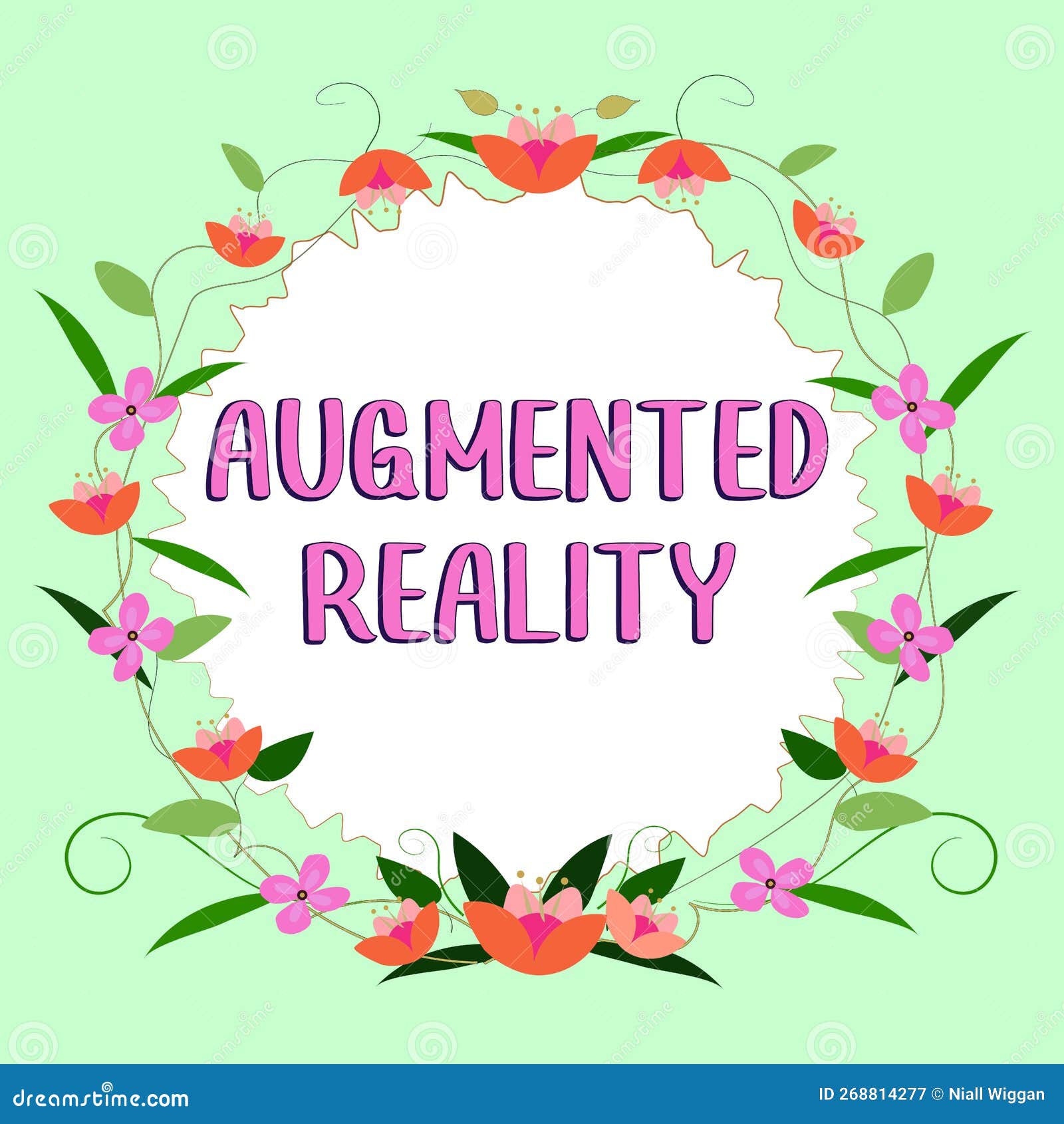 Writing Displaying Text Augmented Reality. Word for Technology that