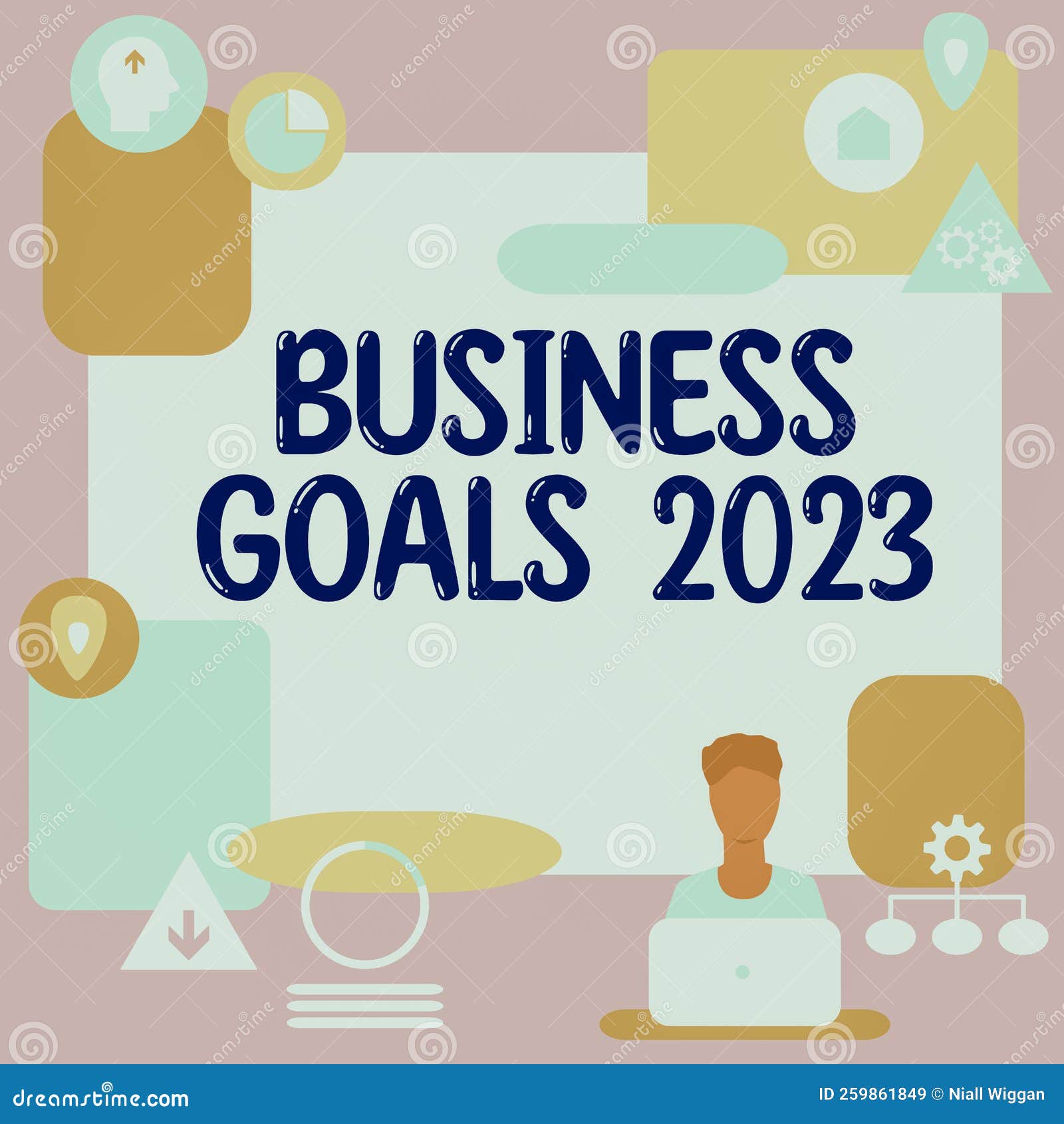 writing displaying text business goals 2023. business approach setting higher standards aim for the impossible man