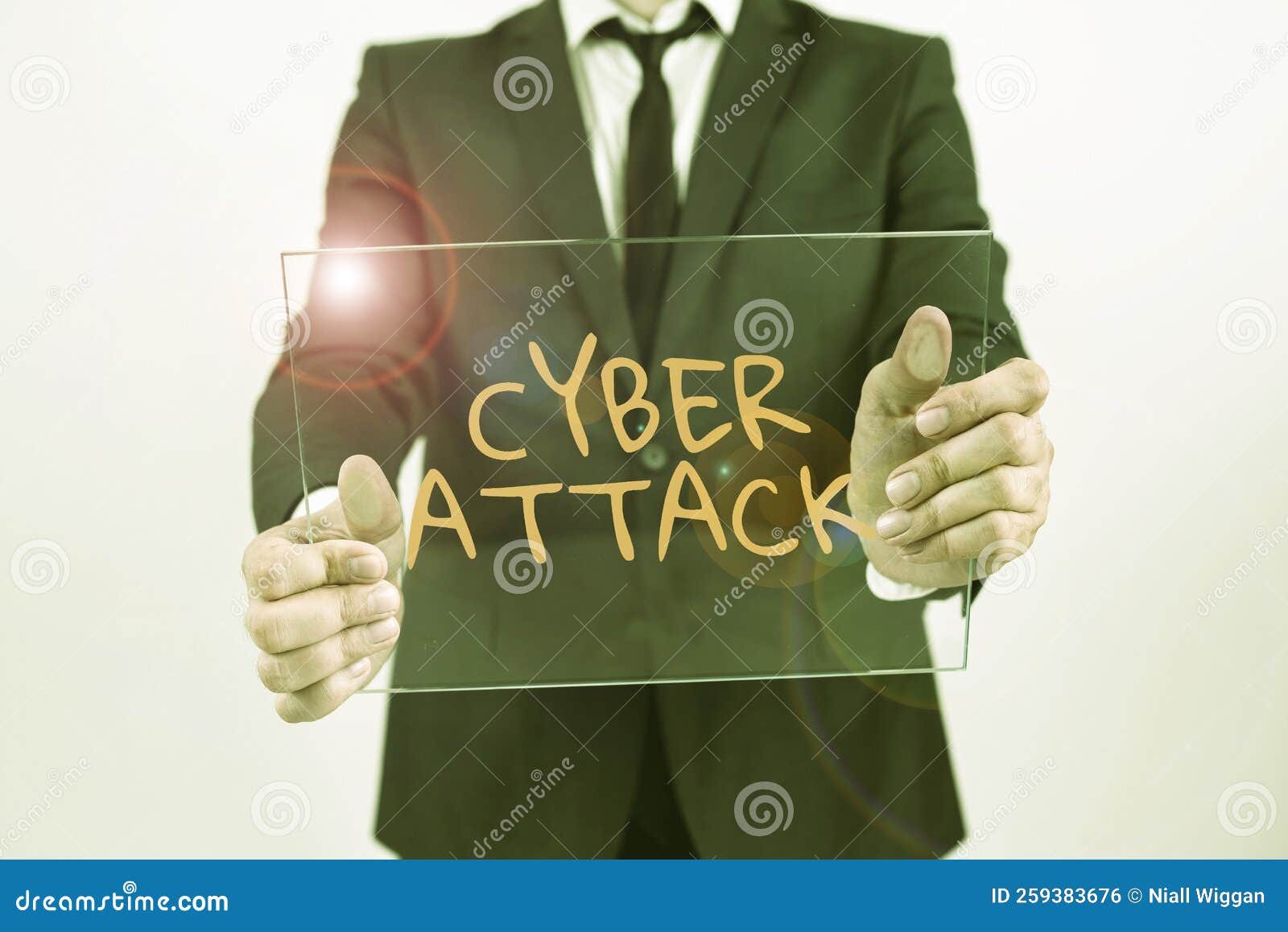 Writing Displaying Text Cyber Attack. Concept Meaning an Attempt by
