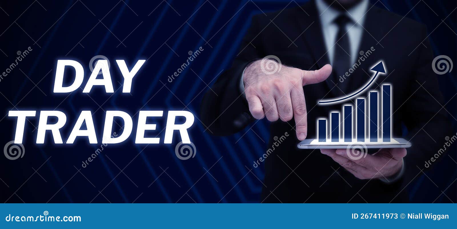 inspiration showing sign day trader. business idea a person that buy and sell financial instrument within the day
