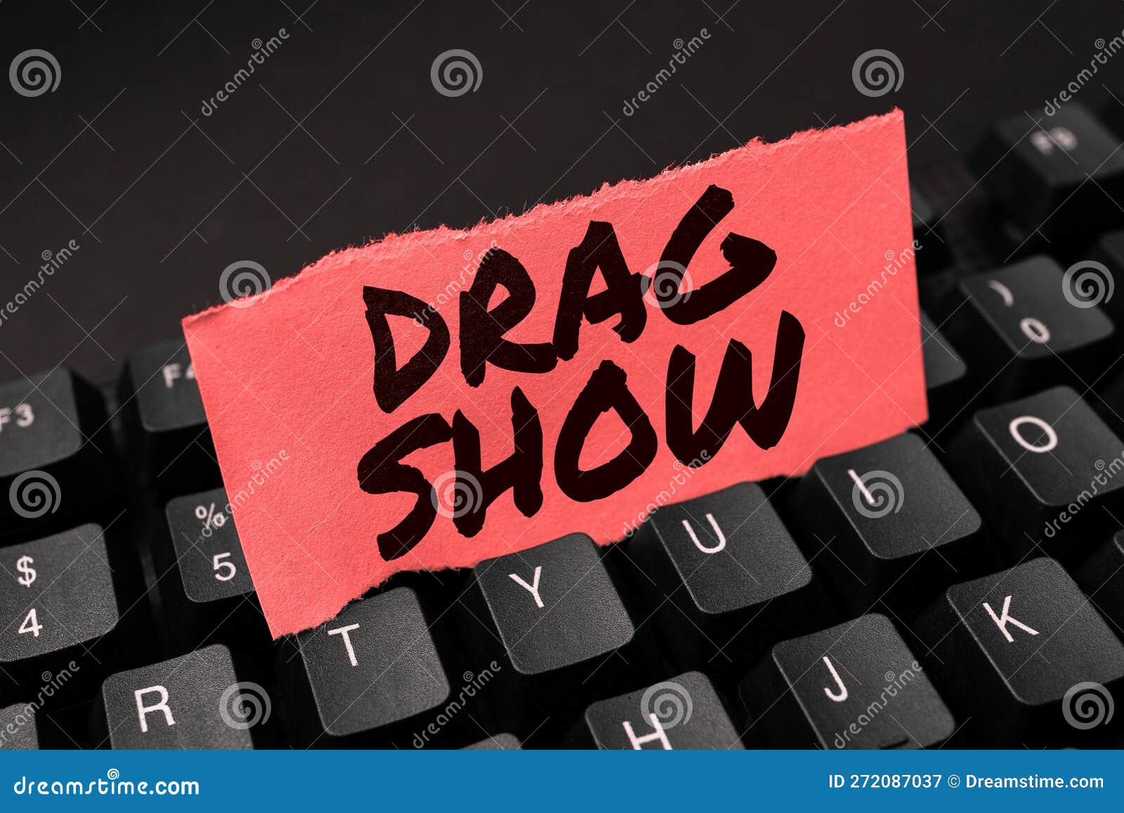 Writing Displaying Text Drag Show. Concept Meaning Competitive Event