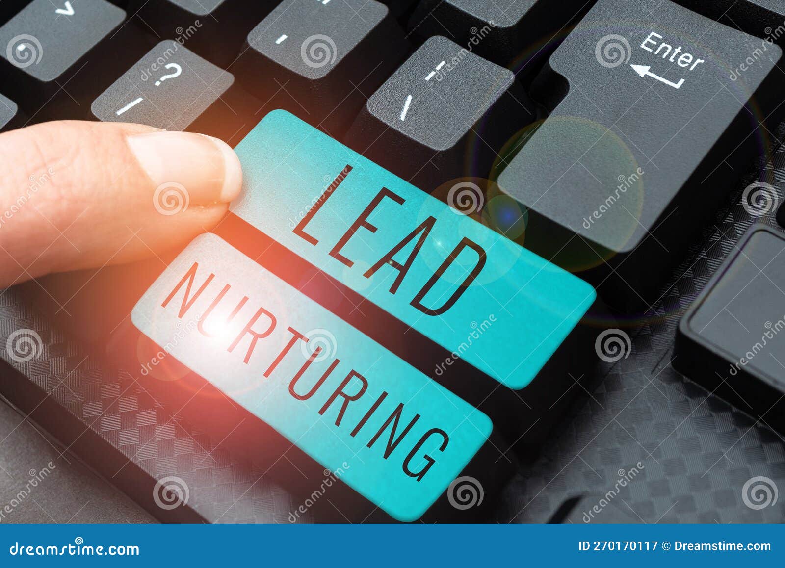 Writing Displaying Text Lead Nurturing. Business Overview Method of