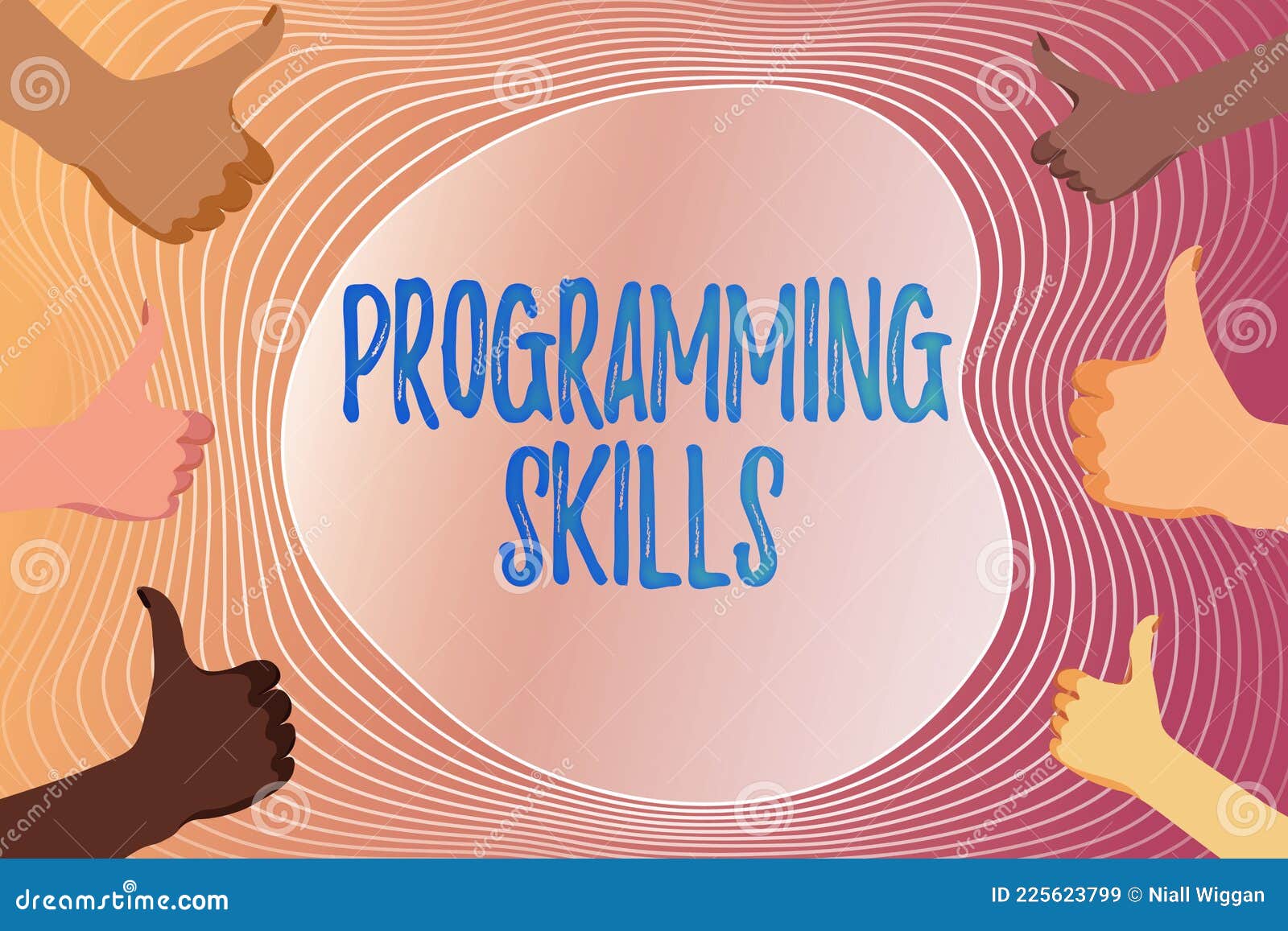 Writing Displaying Text Programming Skills. Business Showcase Skills