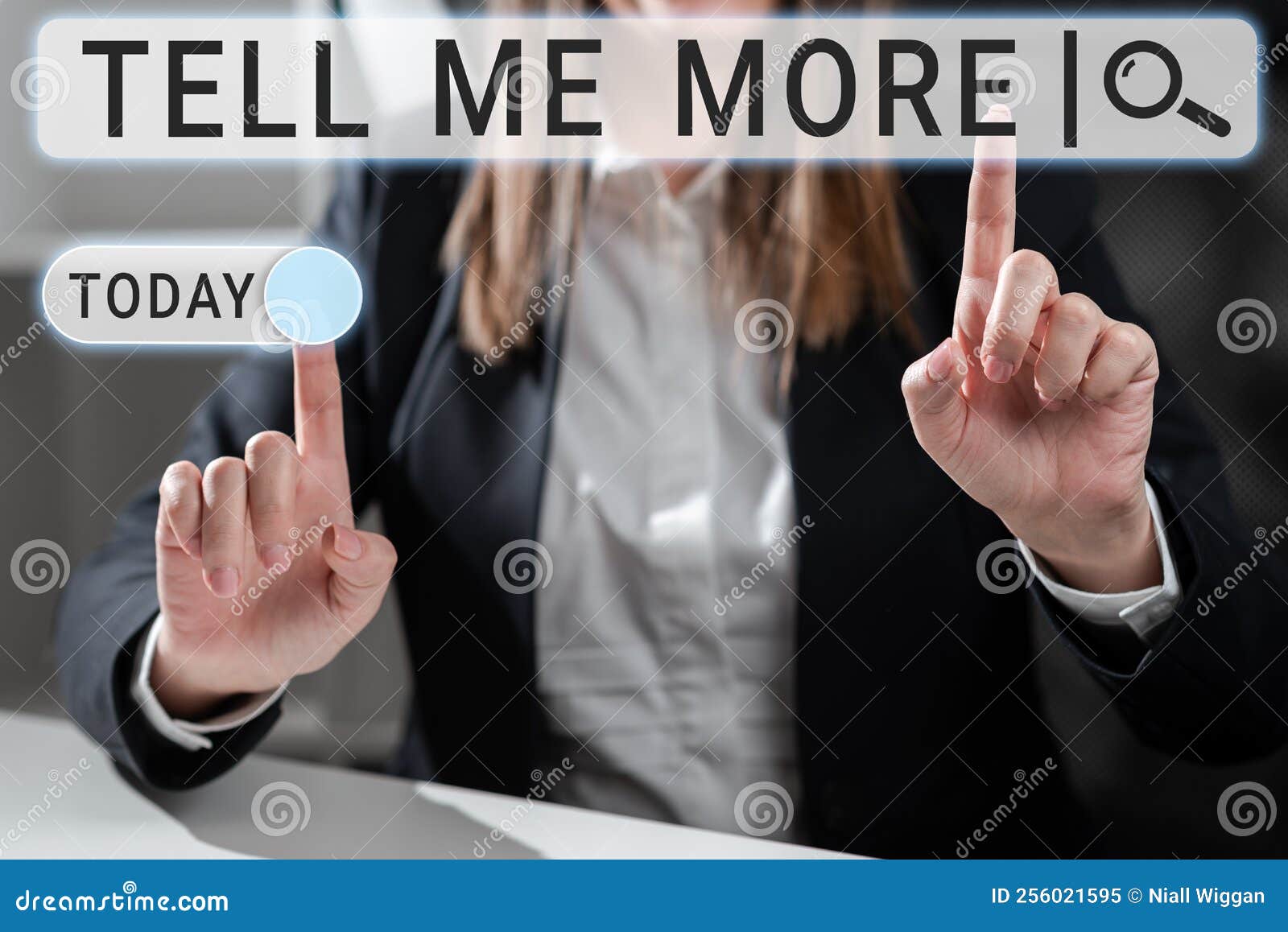 writing displaying text tell me more. word written on a call to start a conversation sharing more knowledge