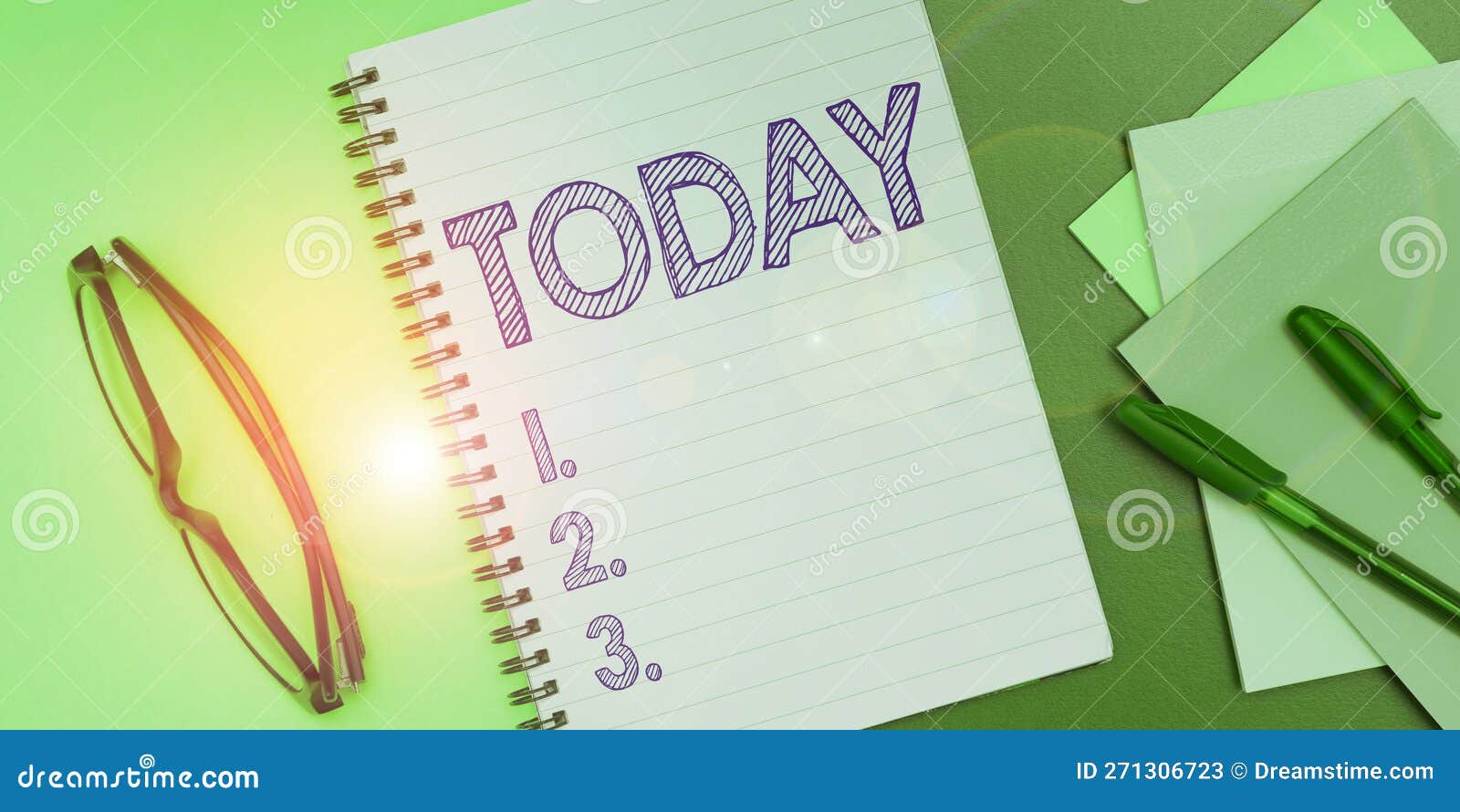 hand writing sign today. business showcase this present day current period of time on calender next to yesturday