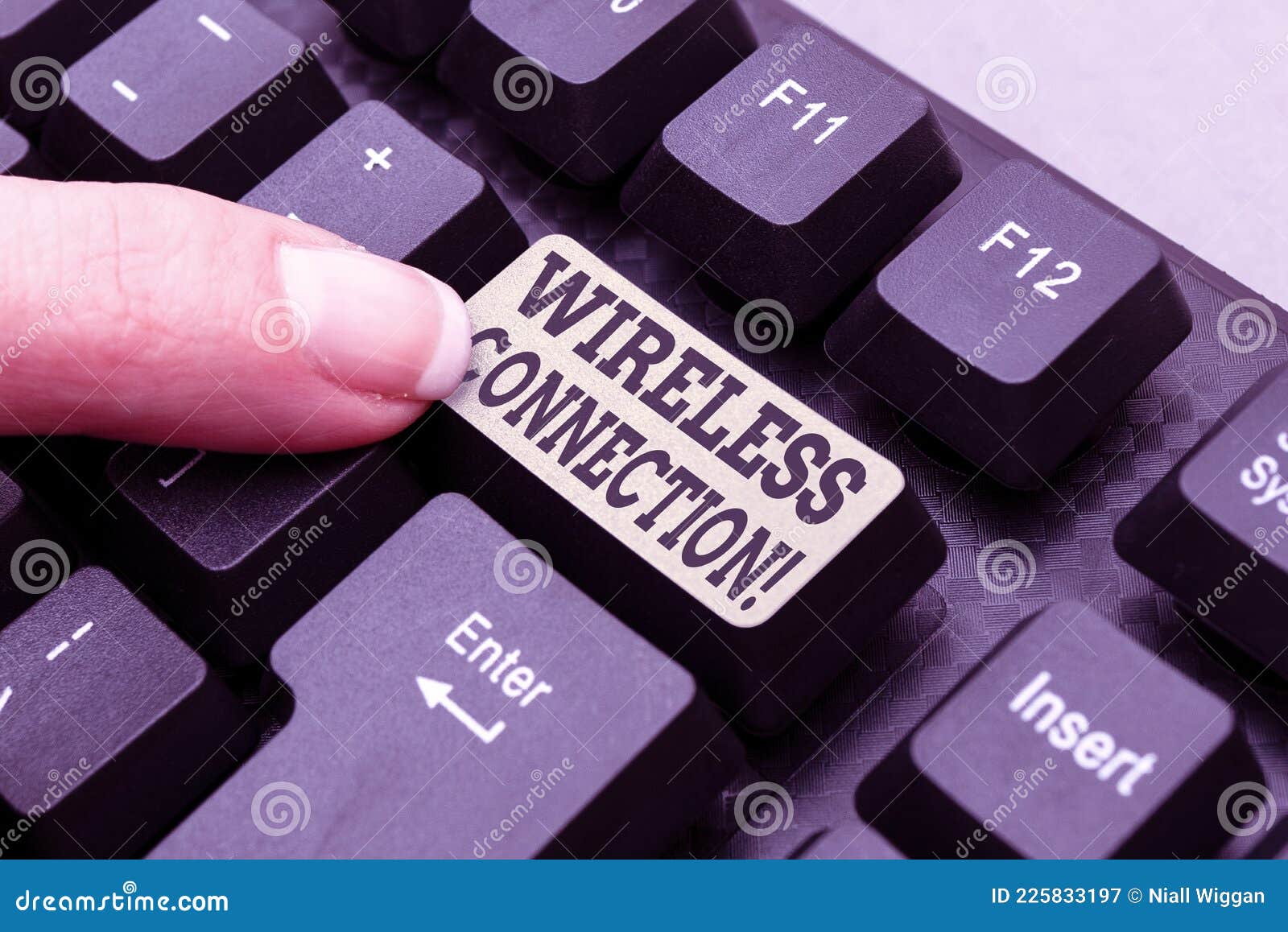 Writing Displaying Text Wireless Connection. Concept ...