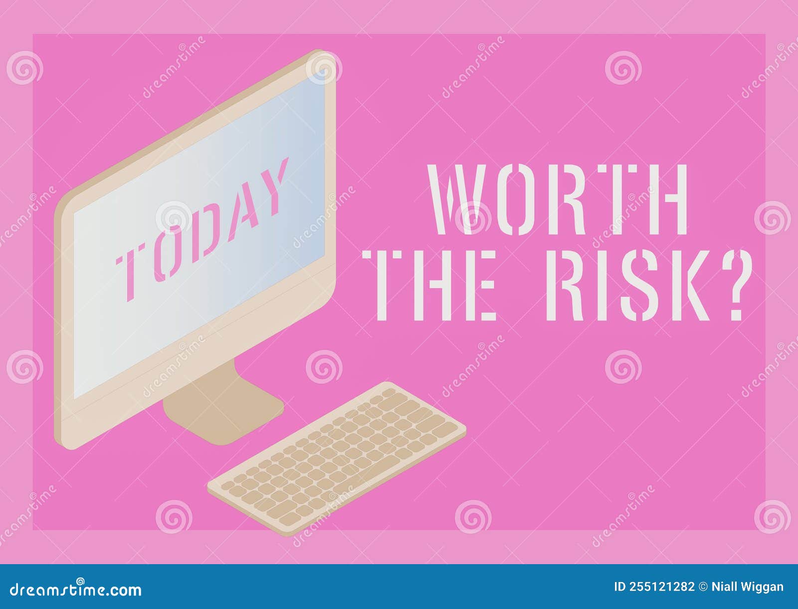 text caption presenting worth the risk questionasking if certain action balanced with its reaction. internet concept