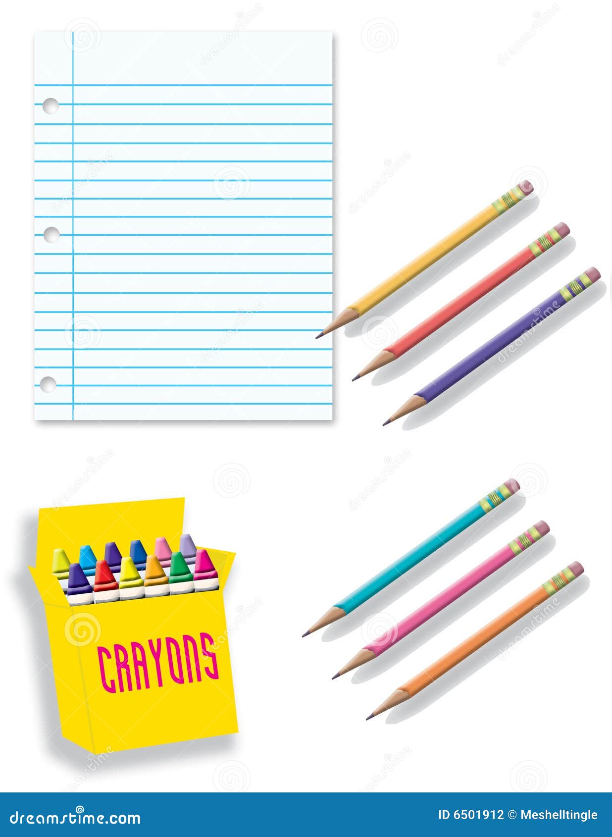 Writing and Drawing Supplies Stock Illustration Illustration of class