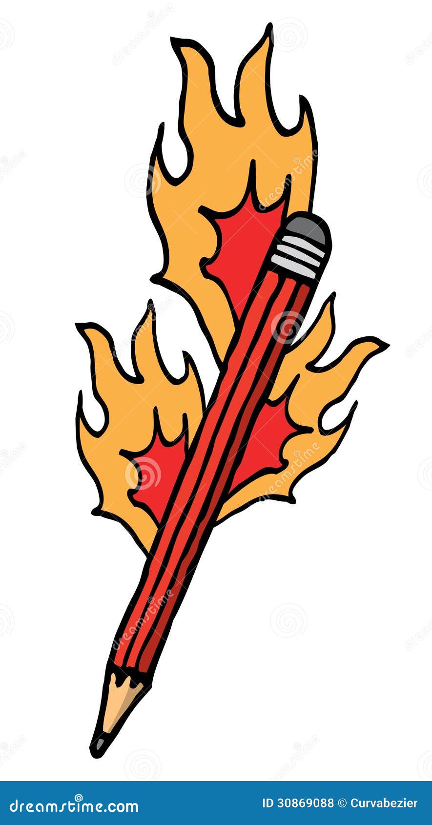 Writing on fire stock illustration. Illustration of fire 30869088