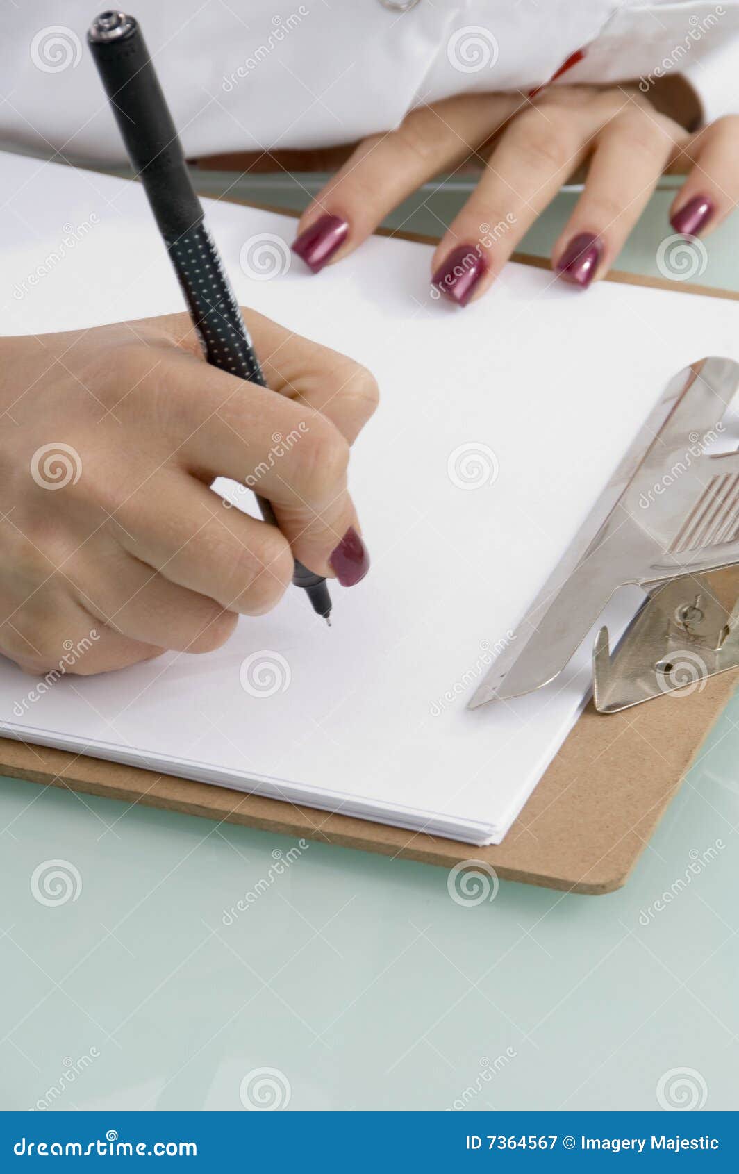 Writing Hands With Notepad Royalty Free Stock Photography - Image: 7364567