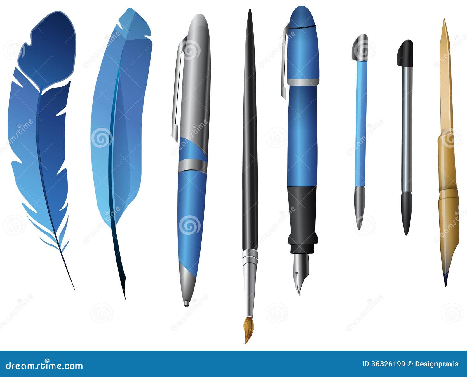 Writing Instruments Stock Illustrations – 668 Writing Instruments