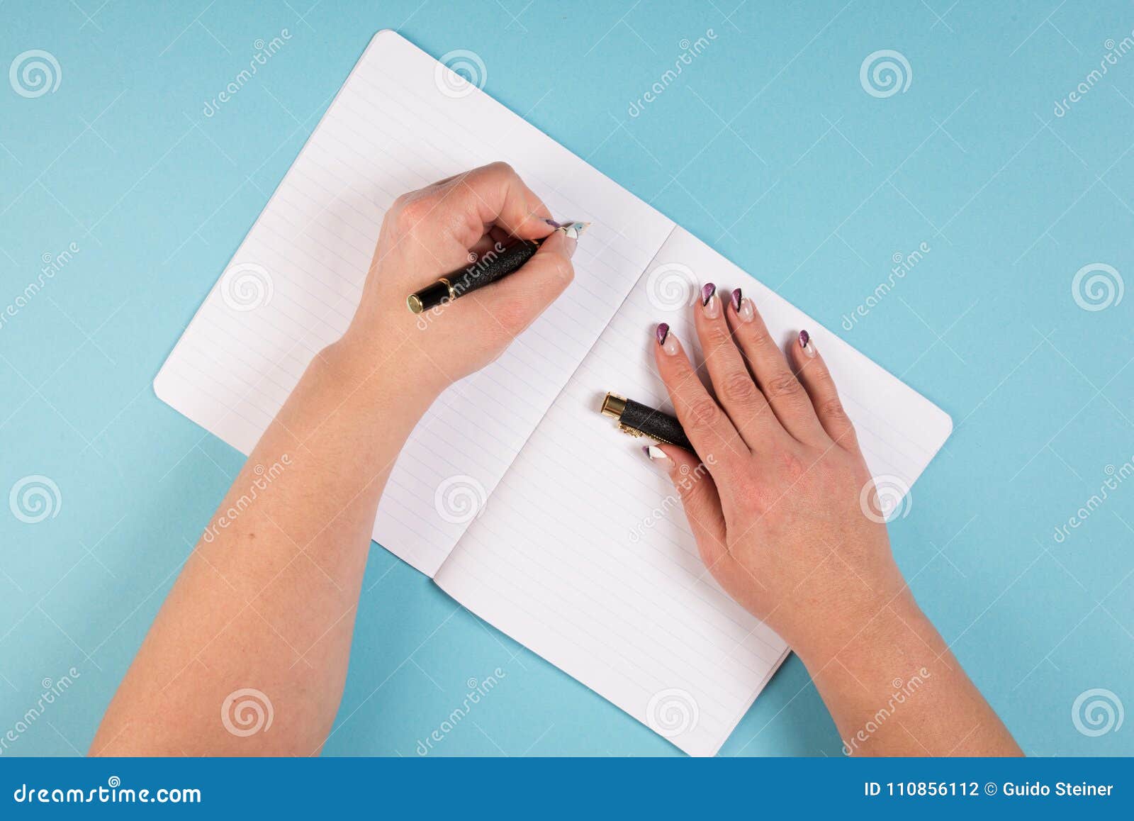 Writing left handed stock photo. Image of lines, composition - 110856112