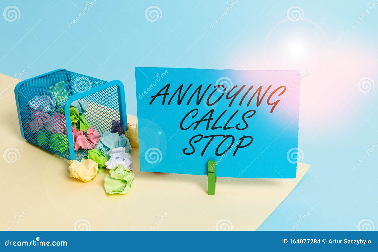 writing note showing annoying calls stop. business photo showcasing prevent spam phones blacklisting numbers angry