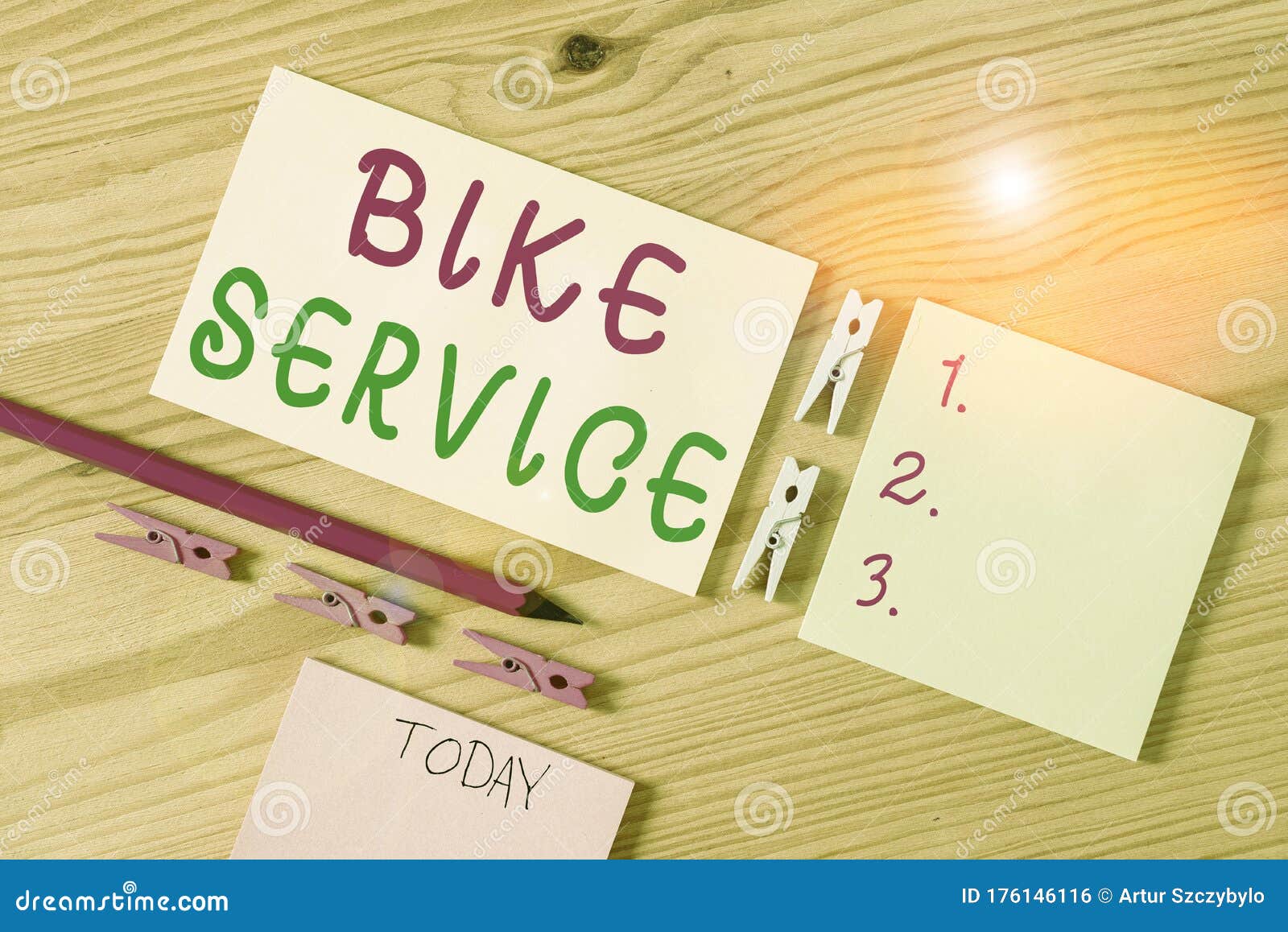 writing note showing bike service. business photo showcasing cleaning and repairing bike mechanism to keep best condition colored