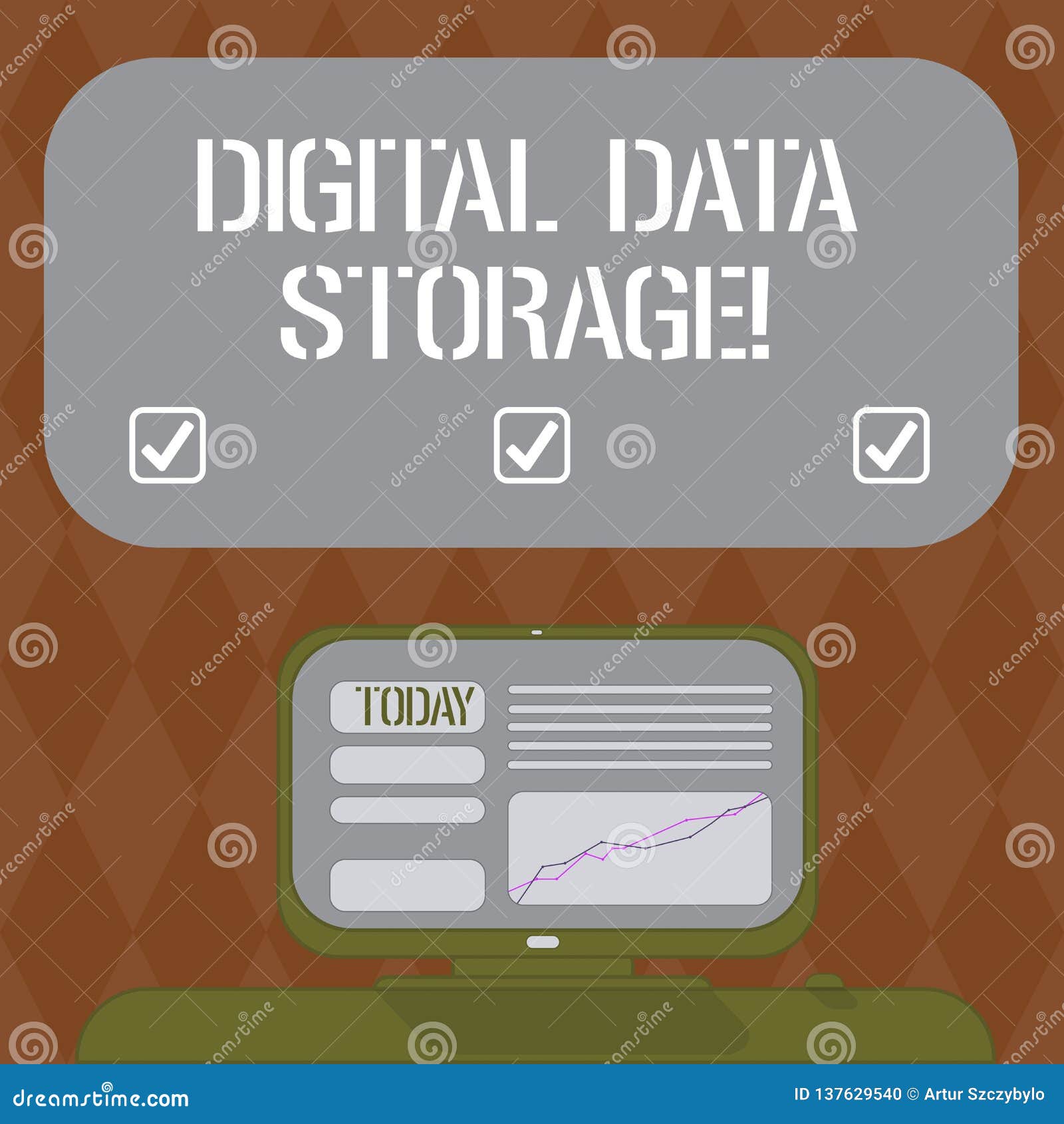 Writing Note Showing Digital Data Storage. Business Photo Showcasing