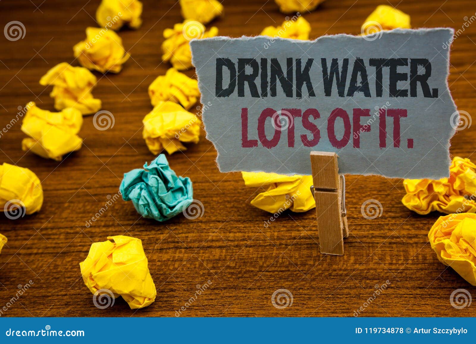 writing note showing drink water. lots of it. business photo showcasing drinking liquids to keep our body in great status cardboa