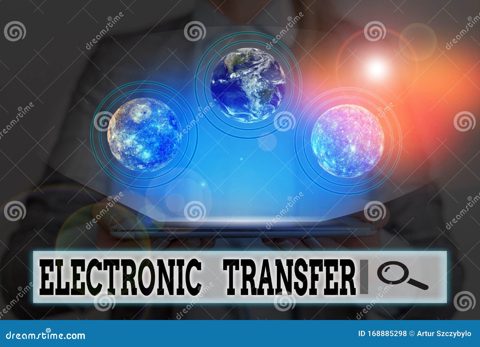 Writing Note Showing Electronic Transfer. Business Photo Showcasing