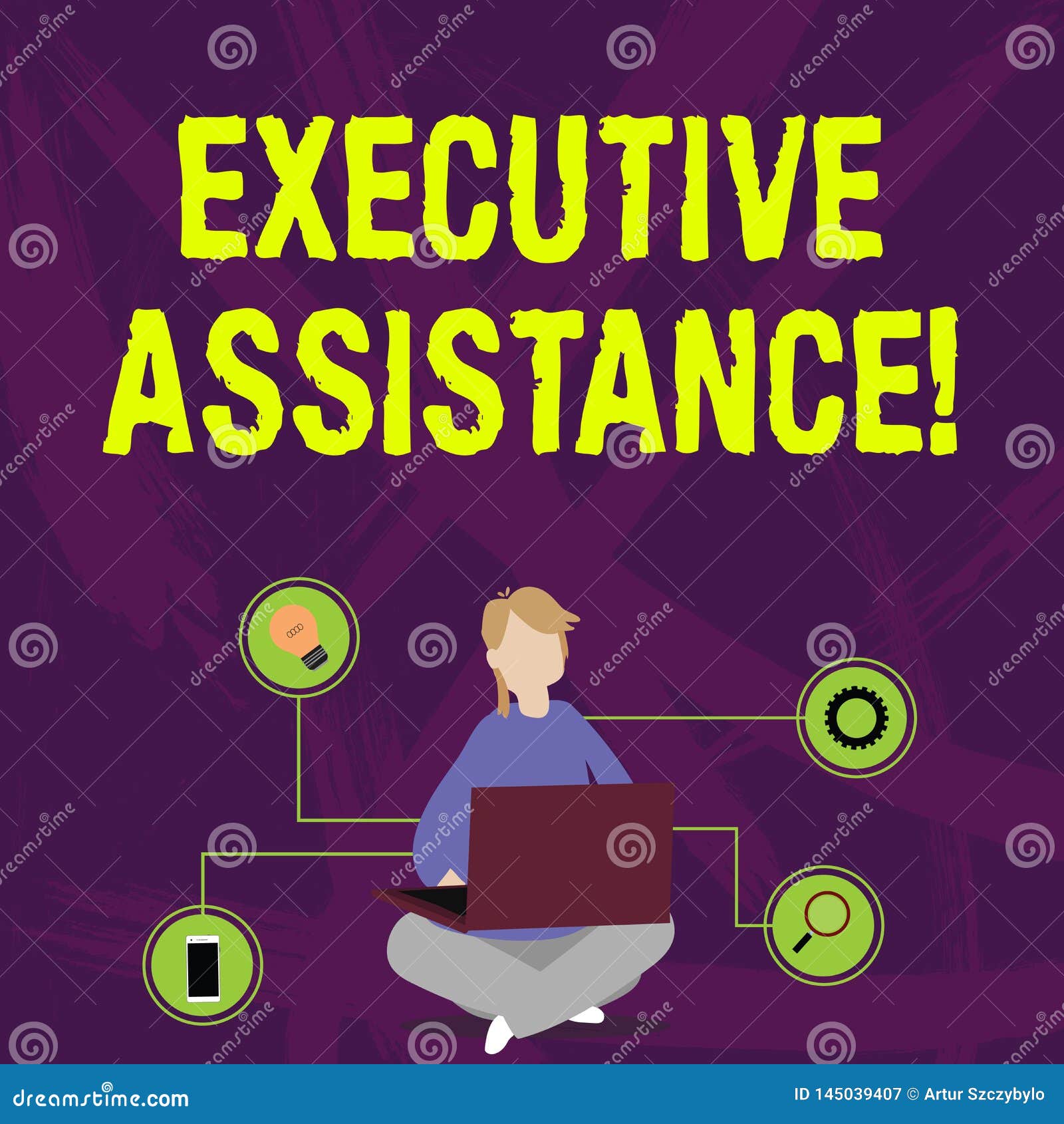 writing note showing executive assistance. business photo showcasing focus on providing highlevel administrative support