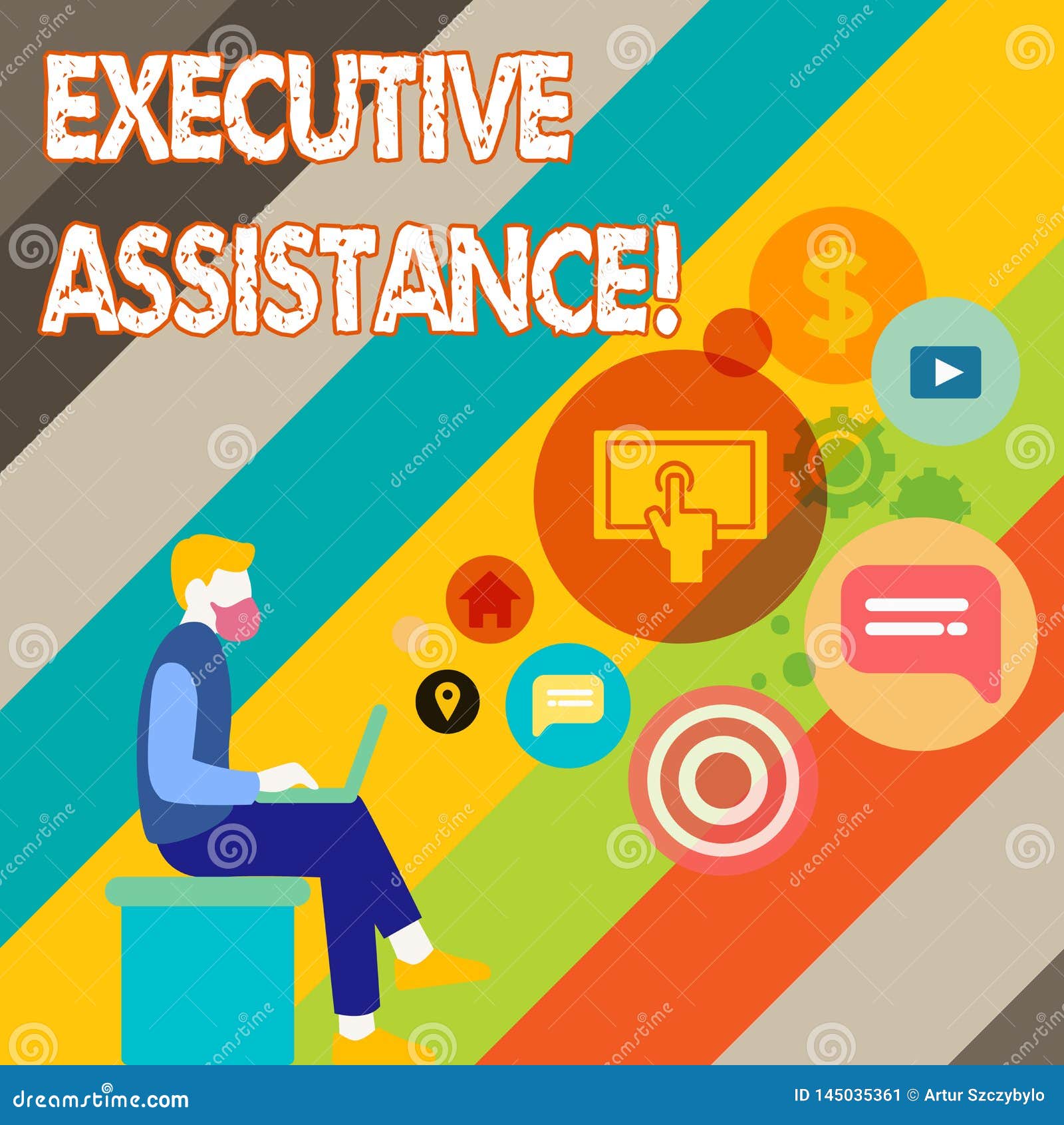 writing note showing executive assistance. business photo showcasing focus on providing highlevel administrative support