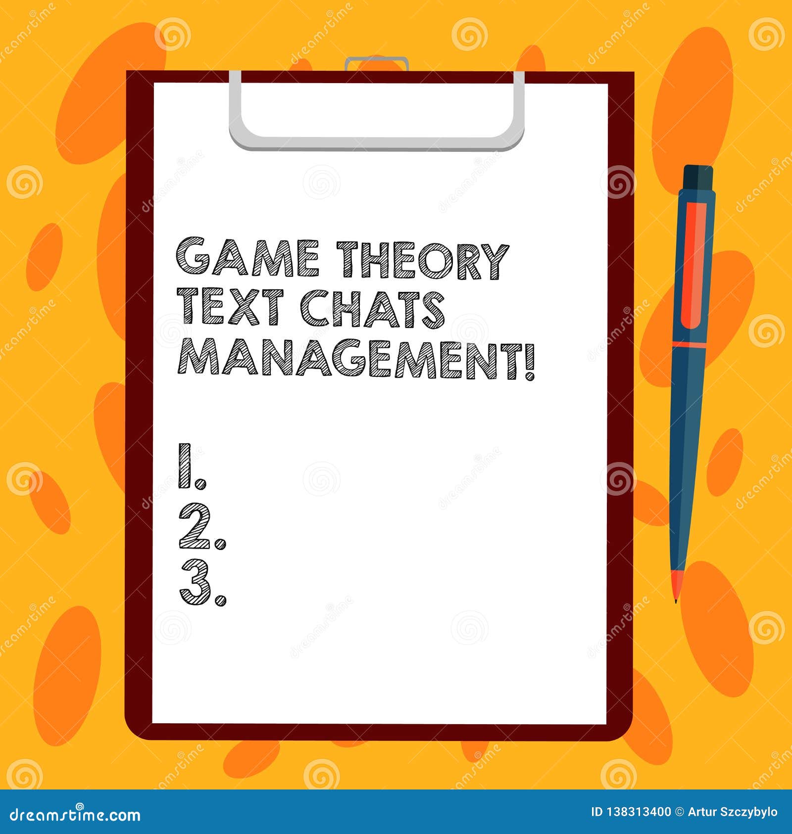 Writing Note Showing Game Theory Social Media Management ...