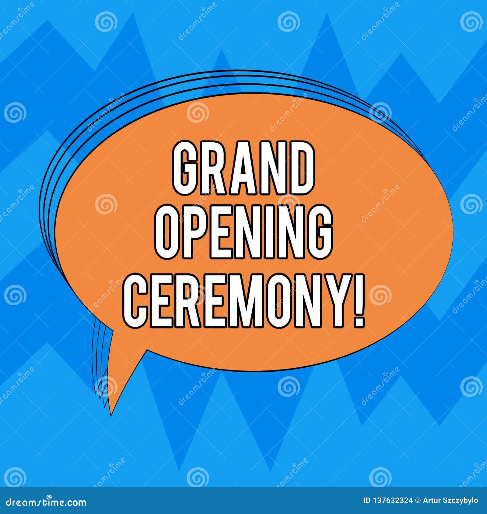 Writing Note Showing Grand Opening Ceremony. Business Photo