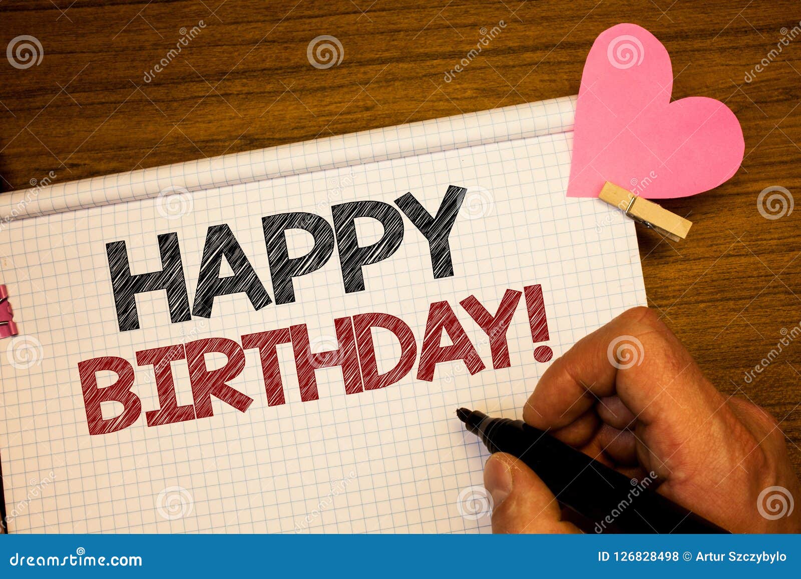 Writing Note Showing Happy Birthday Motivational Call. Business Photo ...