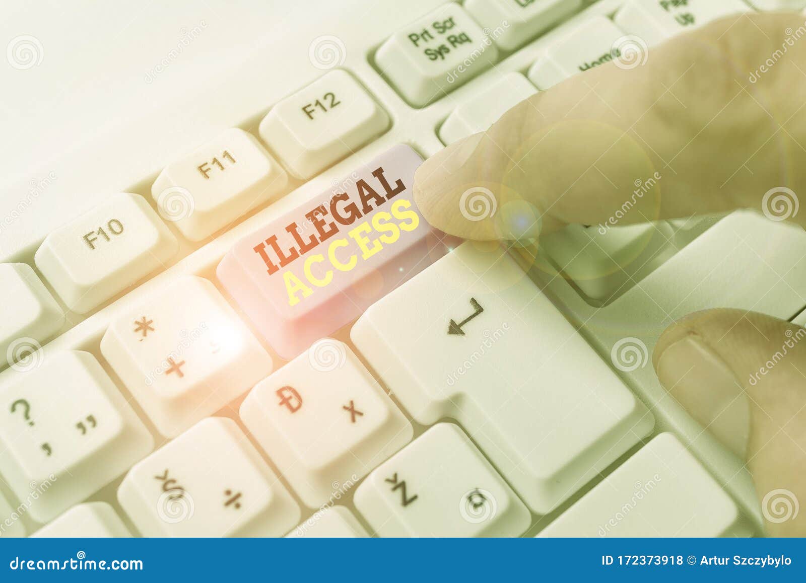 Writing Note Showing Illegal Access. Business Photo Showcasing Using