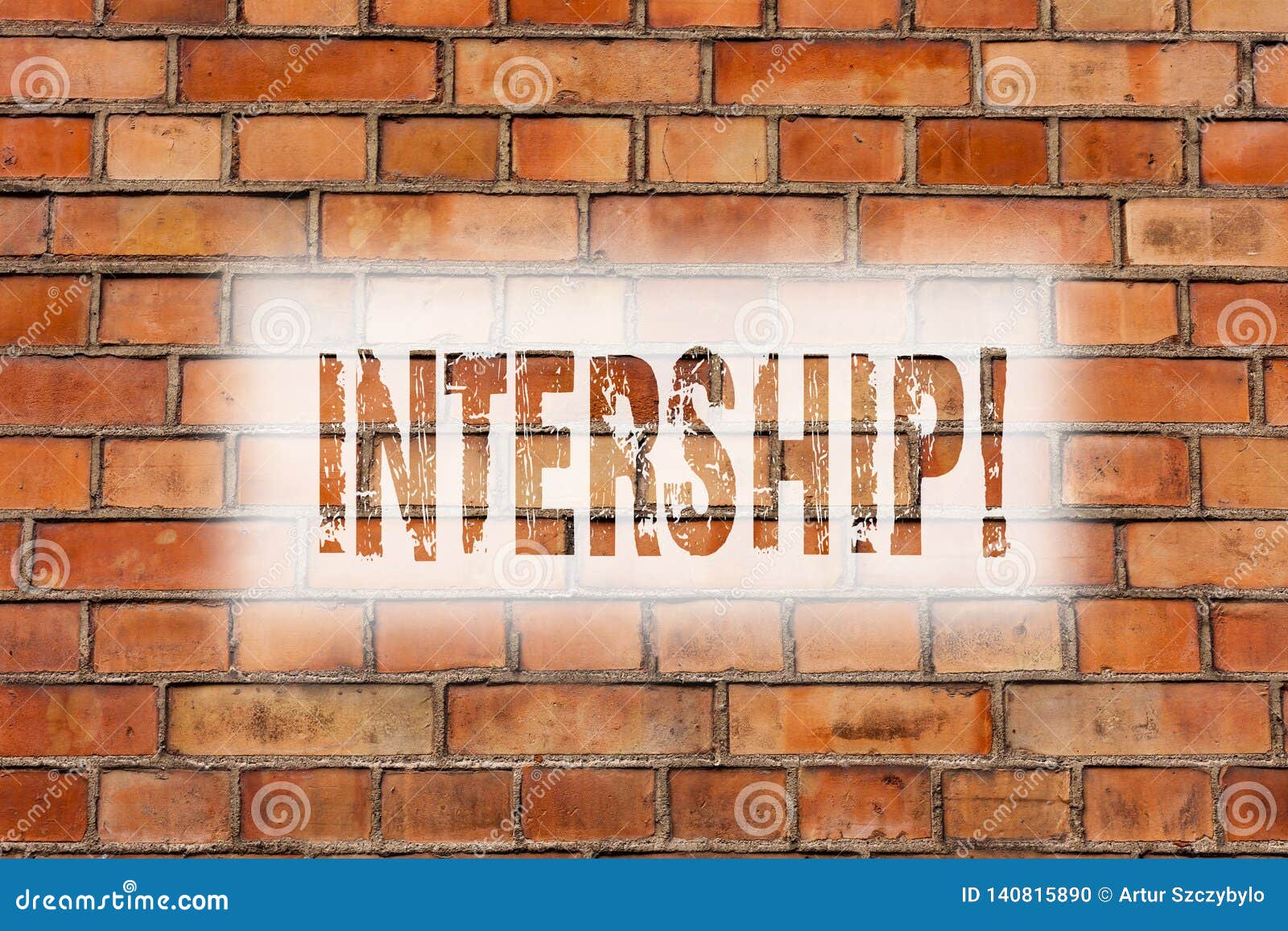 writing note showing intership. business photo showcasing student or trainee who works in a company to obtain experience brick