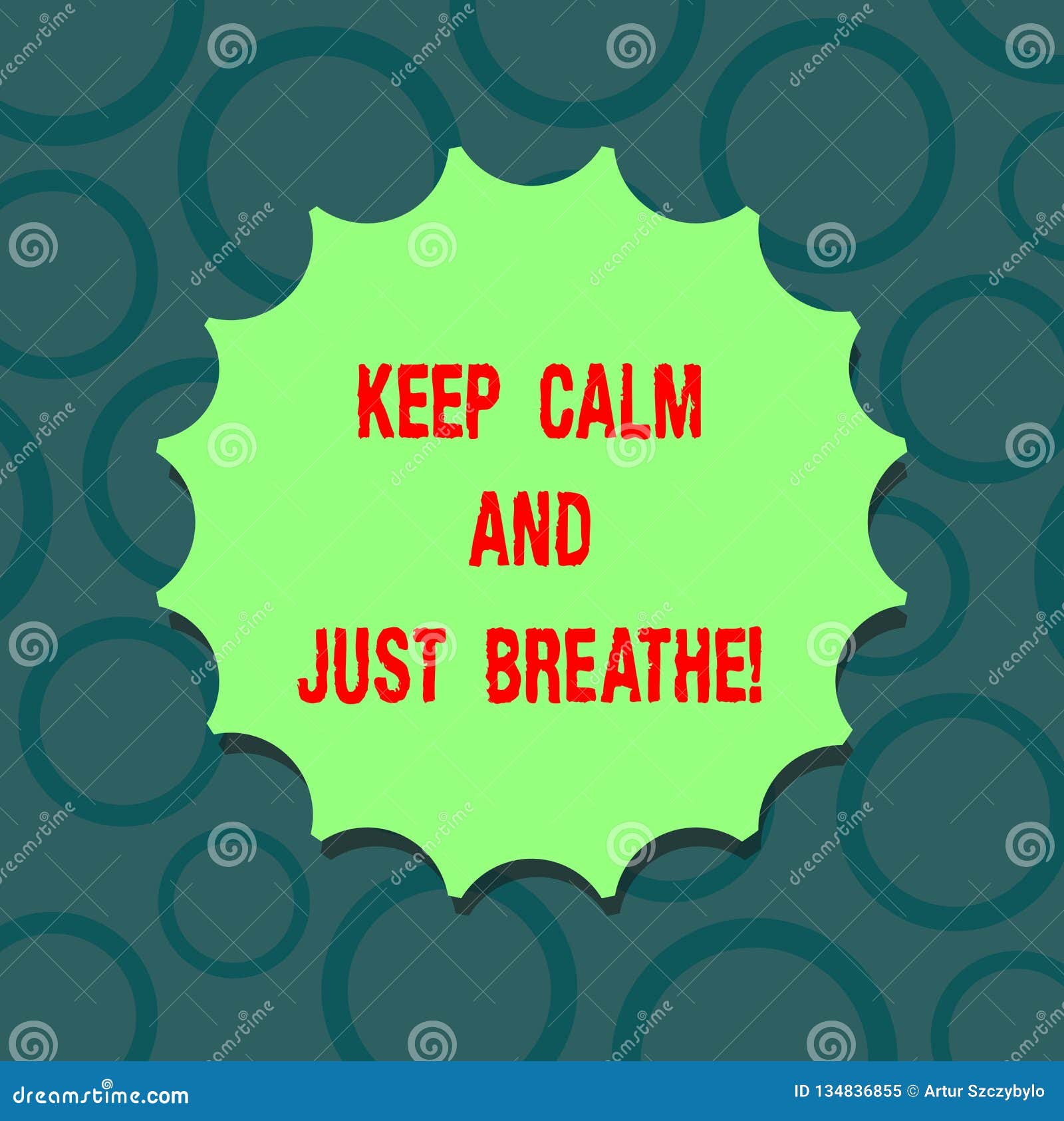 Writing Note Showing Keep Calm and Just Breathe. Business Photo
