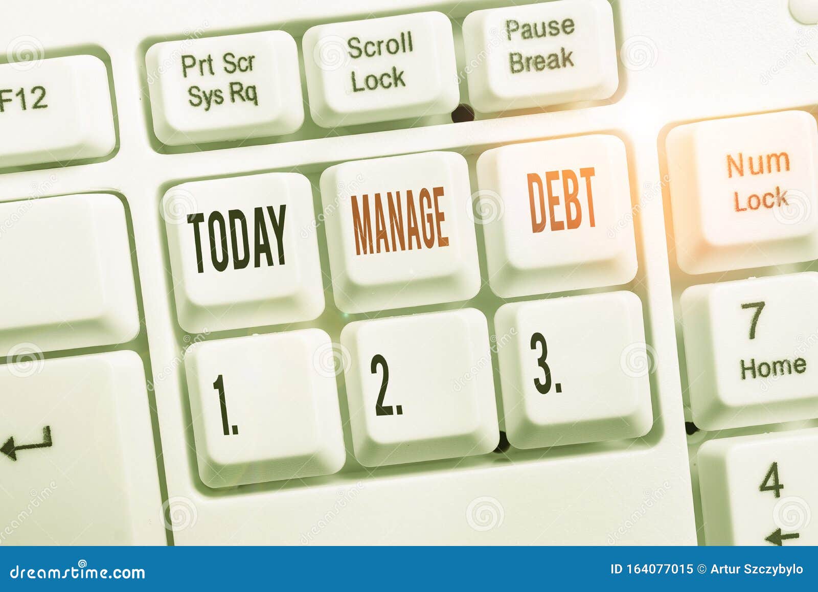 writing note showing manage debt. business photo showcasing unofficial agreement with unsecured creditors for repayment