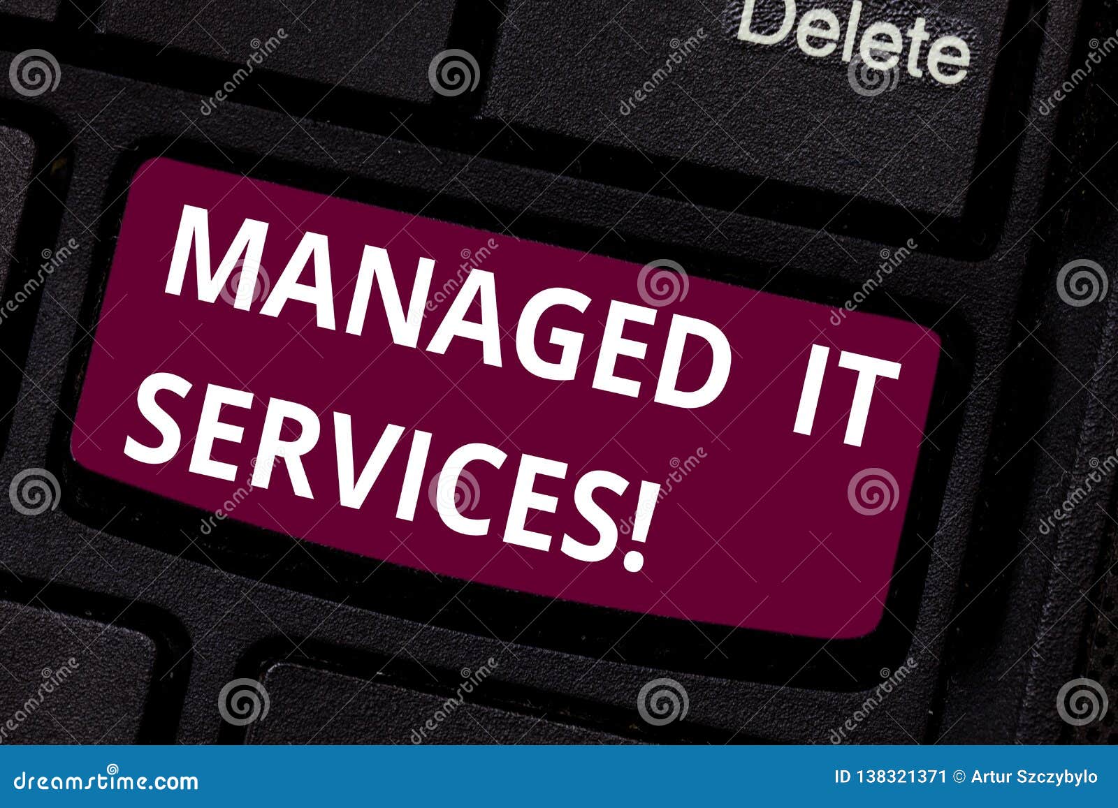 writing note showing managed it services. business photo showcasing assumes responsibility providing defined set