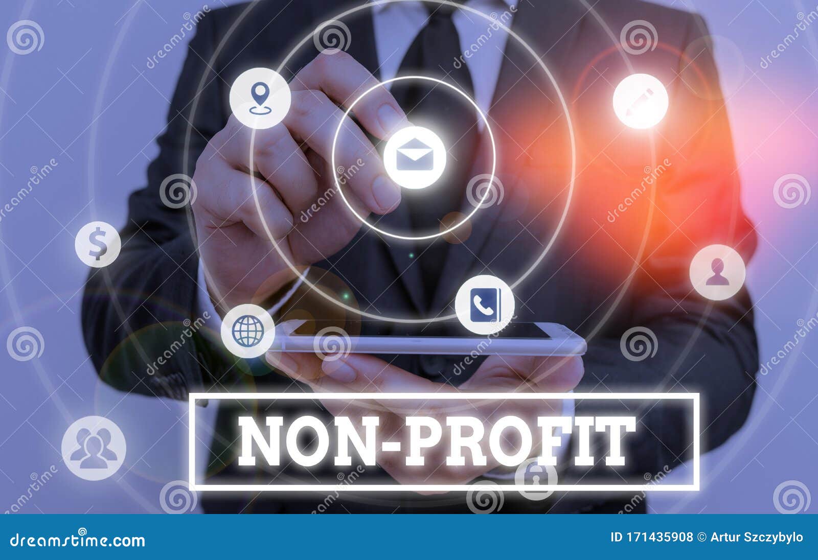 writing note showing non profit. business photo showcasing type of organization that does not earn profits for its owners