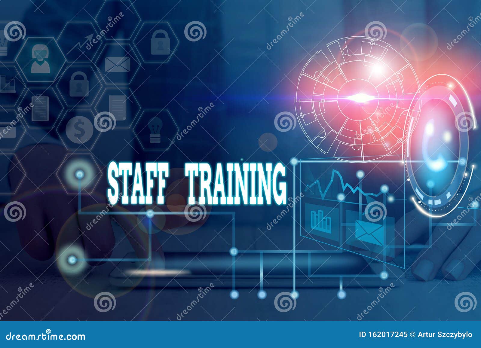 Writing Note Showing Staff Training. Business Photo Showcasing Program