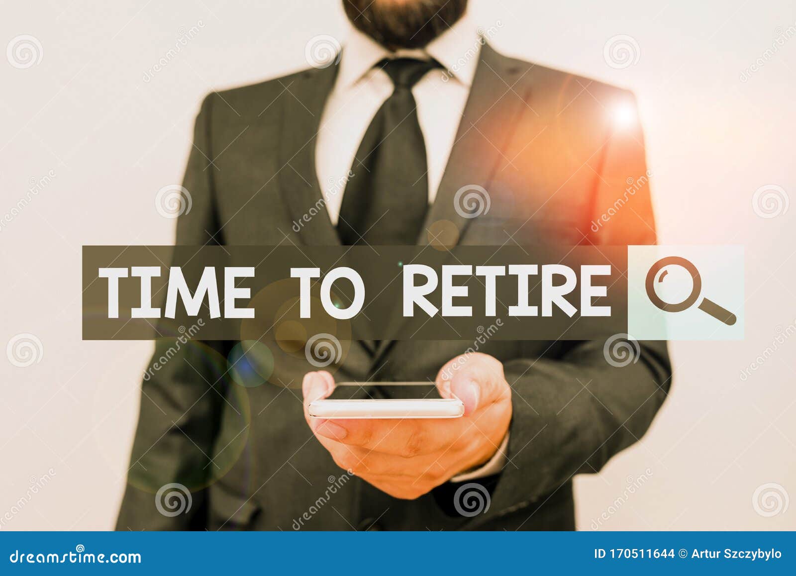 Writing note showing Time To Retire. Business concept for Take the  pensioner status stop working in elderly old enough Businessman in blue  suite stand Stock Photo - Alamy