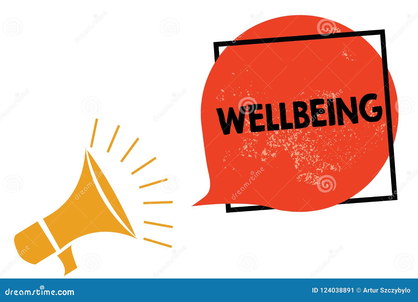 writing note showing wellbeing. business photo showcasing a good or satisfactory condition of existence including health megaphone