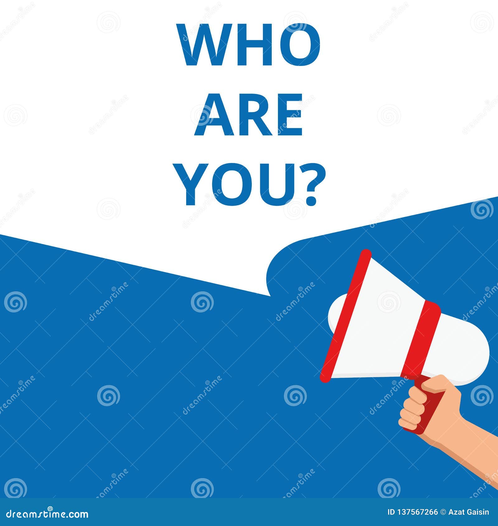 Writing Note Showing Who are You Question Stock Illustration