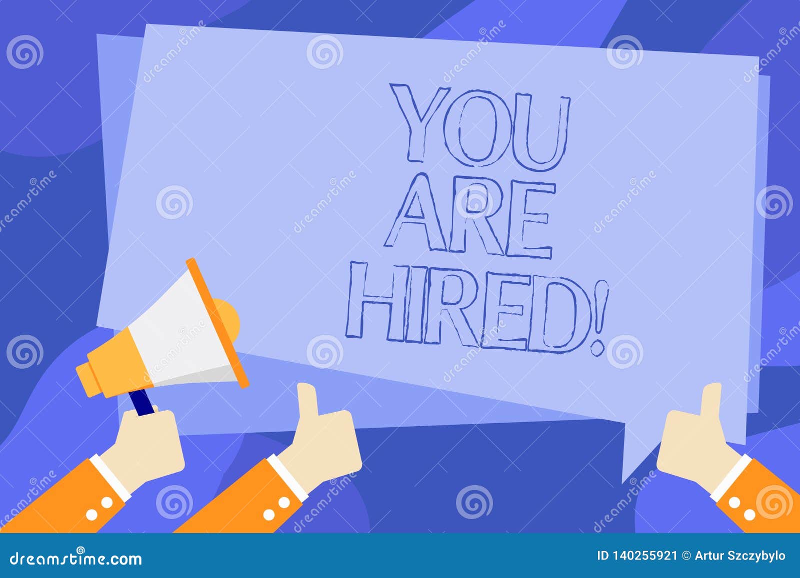 writing note showing you are hired. business photo showcasing recruitment being selected for a job the right candidate.