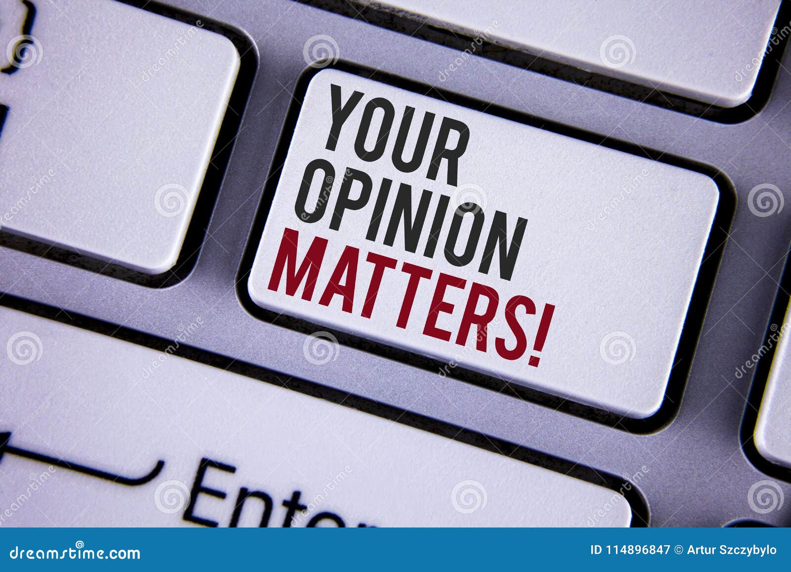 writing note showing your opinion matters motivational call. business photo showcasing client feedback reviews are important writ